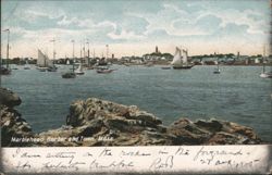 Marblehead Harbor and Town, Massachusetts Postcard