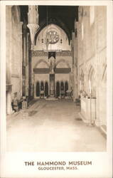 Hammond Museum Interior, Gloucester, MA Postcard