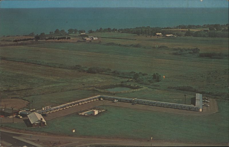 Wilson Motel, Aerial View, Lake Erie Backdrop Ripley New York