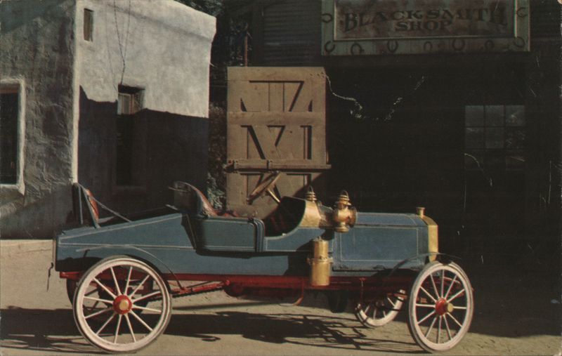 1903 Mitchell Car, Blacksmith Shop, Service Overdue Ad