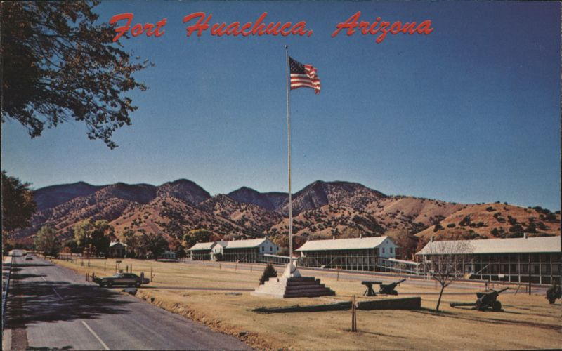 Fort Huachuca, Arizona - Flagpole & Barracks Bob Petley