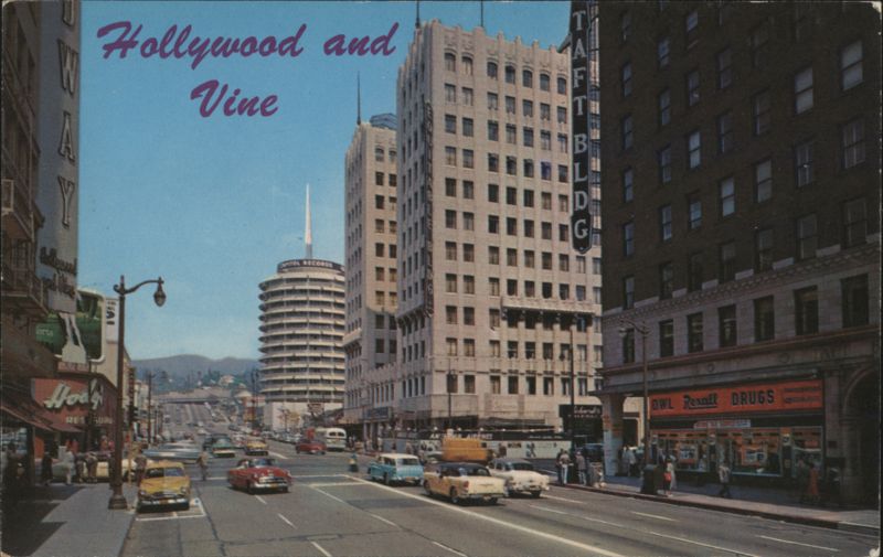 Hollywood and Vine, Capitol Records Building California