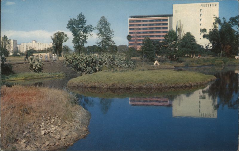 La Brea Tar Pits, Los Angeles, CA - Prudential Building View California