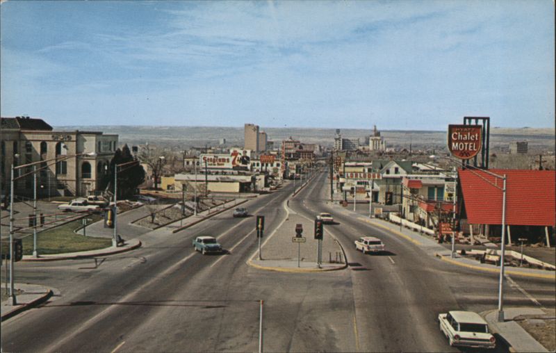 Albuquerque Pan-American Freeway View West Hyatt Chalet Motel New Mexico