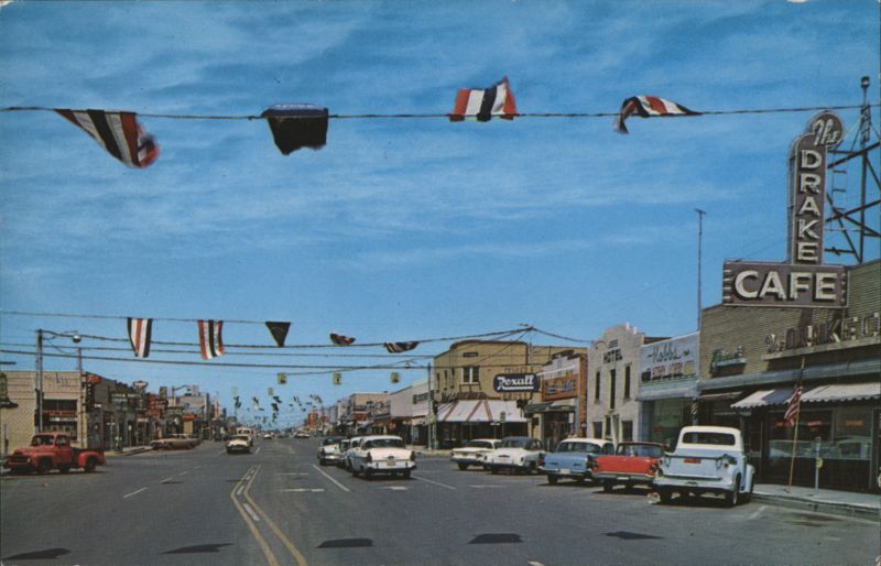 Broadway-Looking West Hobbs New Mexico Gene Aiken