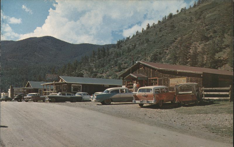 Street Scene, Red River, NM - Buildings, Cars, Mountains New Mexico