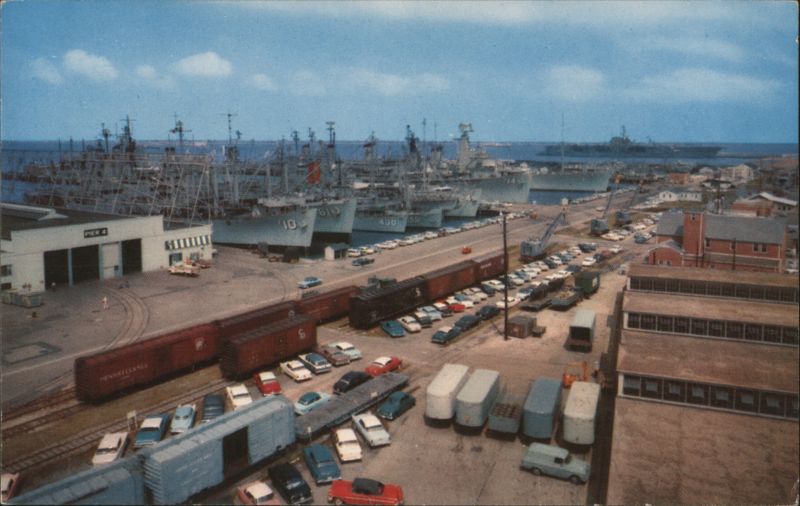Norfolk Naval Base, Ships, Trains, Pier 4 Virginia