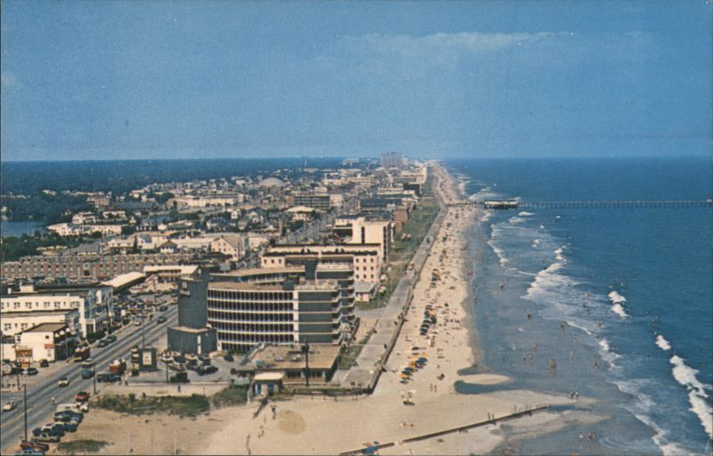 Aerial View Virginia Beach Resort, Atlantic Ocean & Pier