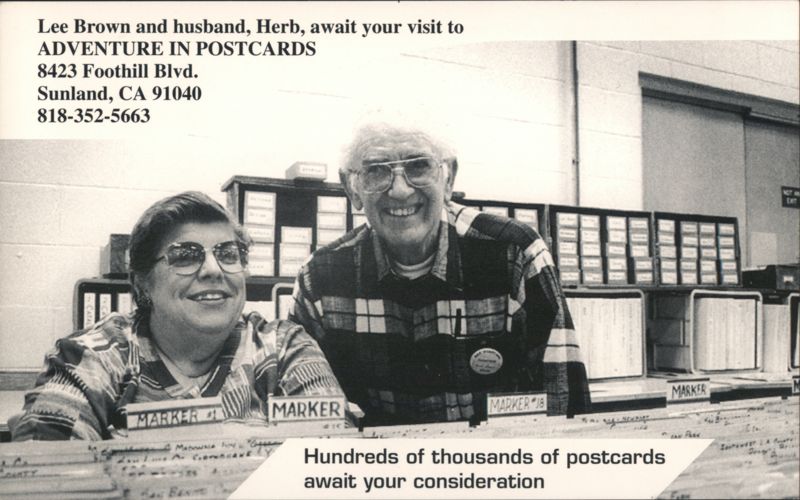 Lee Brown & Herb, Adventure in Postcards, Sunland CA California