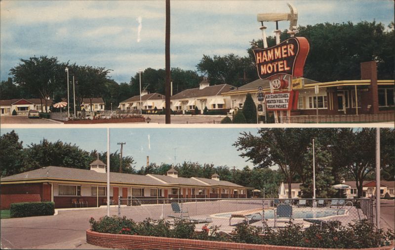 Hammer Motel, U.S. 30, Kearney, Nebraska, Pool, Playground