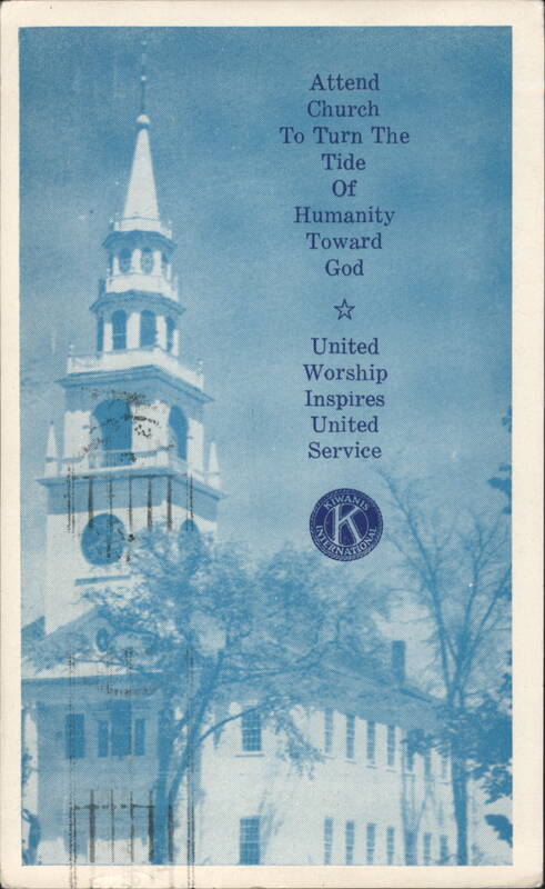 Attend Church To Turn The Tide Of Humanity Toward God, Kiwanis