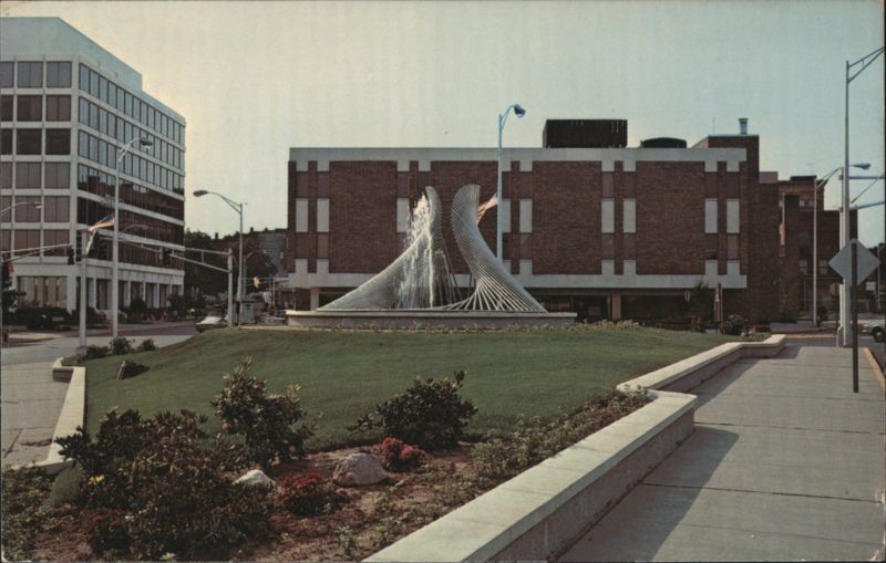 Leo A. Milewski Park Fountain, Urban Renewal New Britain Connecticut