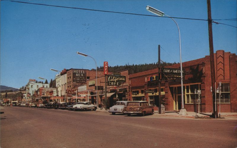 Truckee Main Street, Hotel Rex, California Cafe Merle Porter