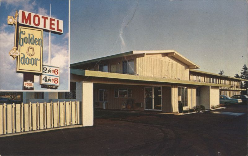 Golden Door Motel Wilsonville OR - Rates 2/$6 4/$8 Oregon