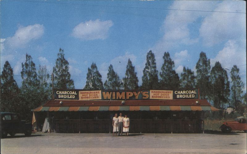 Wimpy's Charcoal Broiled Hamburgers Hot Dogs Barbecues Miami Florida