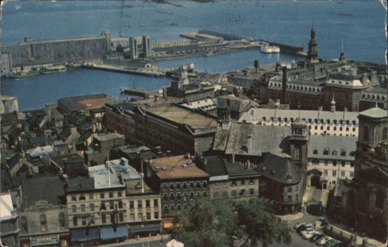 View of Quebec, Showing Harbour and Port QC Canada