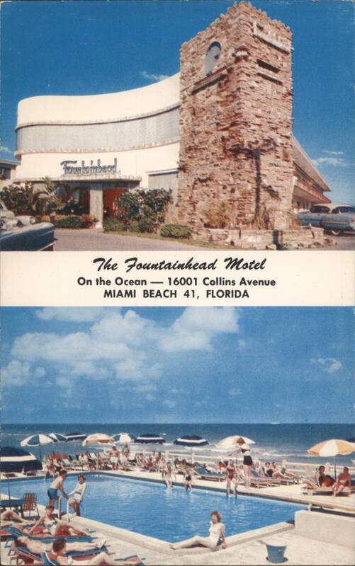 The Fountainhead Motel, On the Ocean Miami Beach Florida