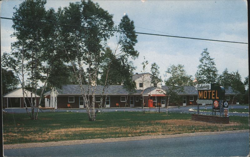 Scherer's Motel, Wilton, NY - Route 9 New York Chas. H. Hutchins