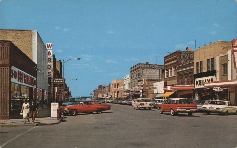 Fourth Street, Devils Lake, ND - Looking West North Dakota