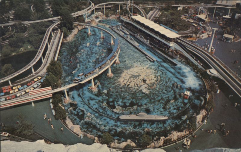 Disneyland Tomorrowland Panorama Monorail PeopleMover Anaheim California