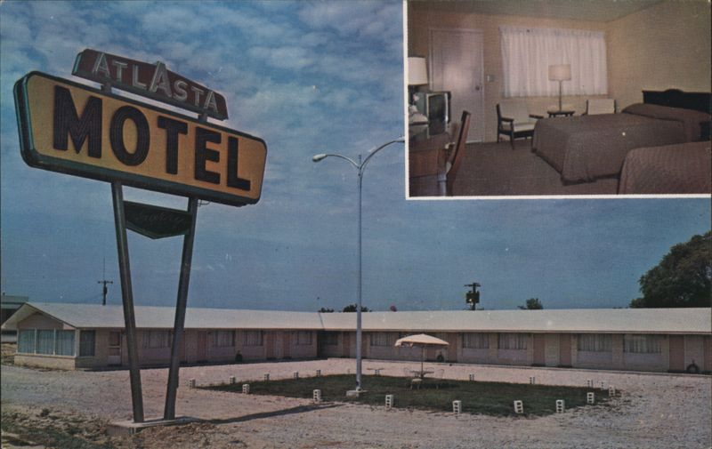 ATLASTA MOTEL, Interstate 70 & Hwy 87, Exterior & Interior Boonville Missouri