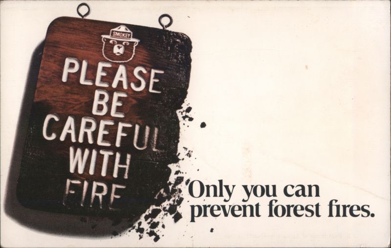 Smokey Bear: Please Be Careful With Fire Advertising