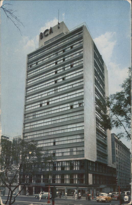 Hotel Bamer from Alameda Park, Mexico City