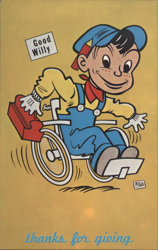 Good Willy in Wheelchair, Thanks for Giving Los Angeles California