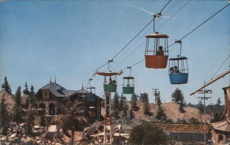 Disneyland Skyway Ride Fantasyland Tomorrowland Anaheim California