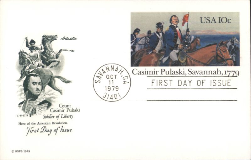 Casimir Pulaski, Soldier of Liberty, First Day Issue