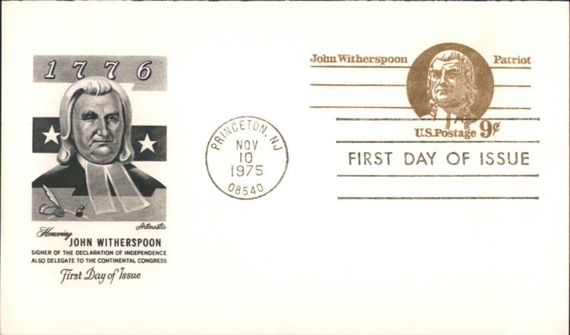 John Witherspoon Signer Declaration of Independence First Day Issue