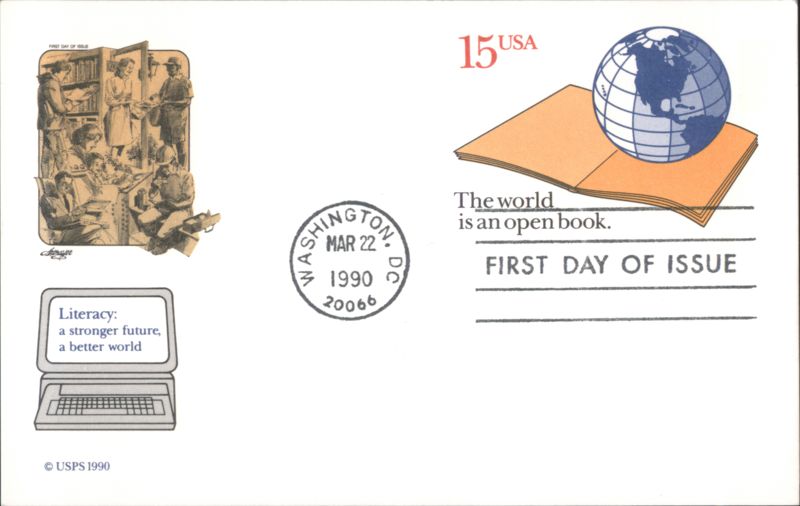 Literacy: The World Is An Open Book, First Day of Issue