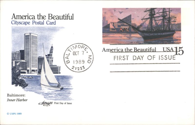 America the Beautiful: Baltimore Inner Harbor Cityscape Maryland