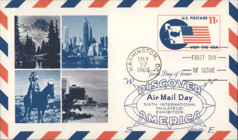 Discover Air Mail Day, Sixth International Philatelic America