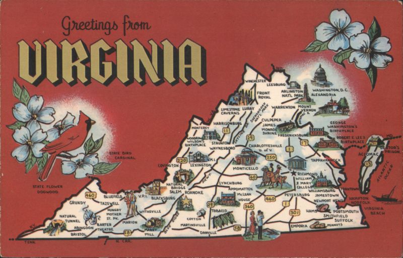 Greetings from Virginia Maps