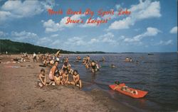 North Beach Big Spirit Lake Iowa's Largest Postcard
