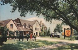 The Red Lion Restaurant Pub Antique Galleries Houston TX Postcard