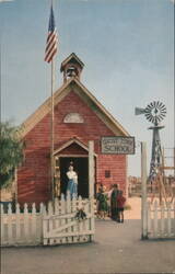 The Little Red School House, Ghost Town Postcard