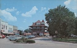 Berryville AR Town Square, Ozarks, 'Arkansas' Turkey Capital' Postcard