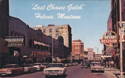 Last Chance Gulch, Helena, MT - Street Paved With Gold Postcard