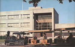 Last Chancer Train and Russell Gallery, Helena, MT Postcard