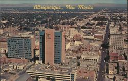 Albuquerque, New Mexico Downtown Skyline Aerial View Postcard