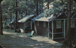 Camp Log Tavern Cabins, Deluxe Adult Resort, Poconos Postcard
