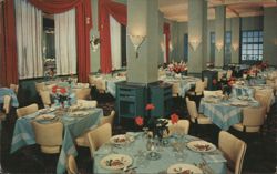 Hotel Suburban Rose Room Main Dining East Orange NJ Postcard
