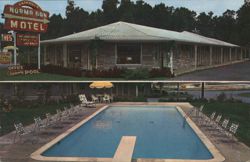 Norma Dan Motel, Pigeon Forge, TN - Building & Swimming Pool Postcard