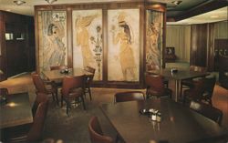 Pharoah Restaurant & Cocktail Lounge, Egyptian Murals Postcard