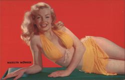 Marilyn Monroe Smiling in Yellow Bikini Postcard