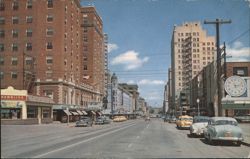 Lincoln NE 13th St, Cornhusker Hotel, Don L. Love Library Postcard
