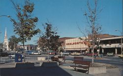 Keene Main Street Woolworth's Store & Church Steeple Postcard