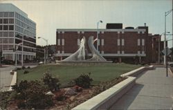 Leo A. Milewski Park Fountain, Urban Renewal Postcard